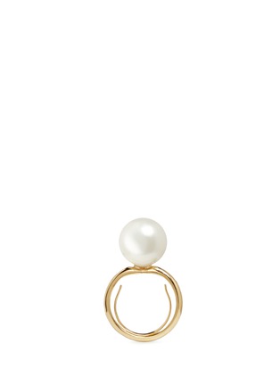 Main View - Click To Enlarge - KENNETH JAY LANE - Large glass pearl ring