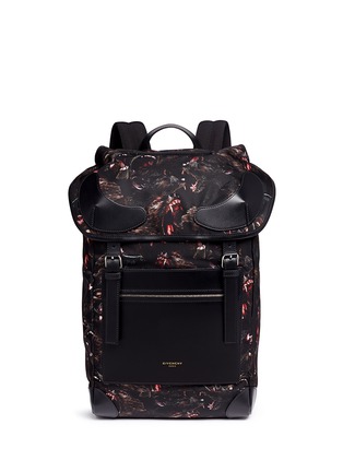 Main View - Click To Enlarge - GIVENCHY - 'Rider' monkey brothers print nylon backpack