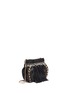 Front View - Click To Enlarge - VENNA - Pearl star chain fringed leather crossbody bag