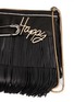 Detail View - Click To Enlarge - VENNA - 'Happy' zircon trim leather fringe clutch