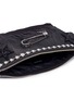 Detail View - Click To Enlarge - VENNA - Pear star chain embellished leather fringe clutch
