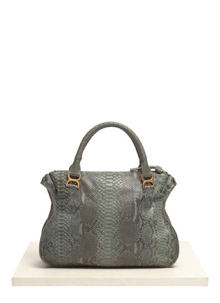 Back View - Click To Enlarge - CHLOÉ - Marcie python leather shoulder bag