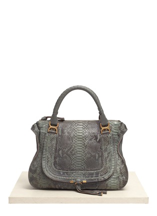 Main View - Click To Enlarge - CHLOÉ - Marcie python leather shoulder bag