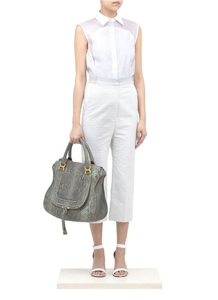 Figure View - Click To Enlarge - CHLOÉ - Marcie python leather shoulder bag