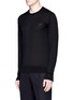 Front View - Click To Enlarge - - - Crystal bee embroidery cashmere sweater