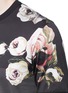 Detail View - Click To Enlarge - - - Floral print colourblock stripe T-shirt