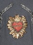 Detail View - Click To Enlarge - - - Sacred Heart and Gun embroidery hoodie