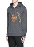 Front View - Click To Enlarge - - - Sacred Heart and Gun embroidery hoodie