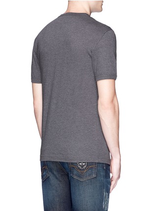 Back View - Click To Enlarge - - - Slim fit patch embellished cotton T-shirt