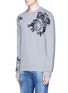 Front View - Click To Enlarge - - - Floral embroidery cotton sweatshirt