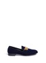 Main View - Click To Enlarge - 73426 - 'Kevin 15' chain link velvet slip-ons