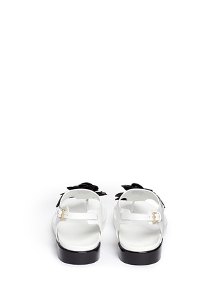 Back View - Click To Enlarge - TORY BURCH - 'Blossom' floral appliqué leather thong sandals