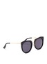 Figure View - Click To Enlarge - STEPHANE + CHRISTIAN - 'Bunker' wire rim angular round acetate sunglasses