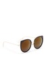 Figure View - Click To Enlarge - STEPHANE + CHRISTIAN - 'Cindy' wire rim oversize acetate mirror sunglasses