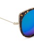 Detail View - Click To Enlarge - STEPHANE + CHRISTIAN - 'Cindy' wire rim tortoiseshell acetate mirror sunglasses