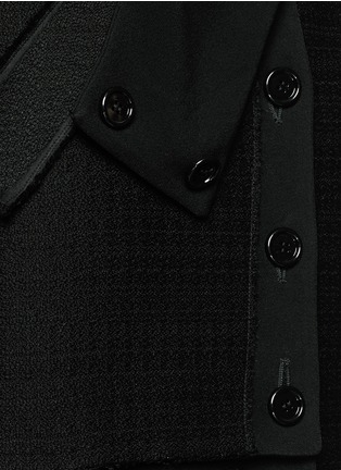 Detail View - Click To Enlarge - PROENZA SCHOULER - Tweed overlay asymmetric long jacket
