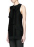 Front View - Click To Enlarge - PROENZA SCHOULER - Tweed overlay asymmetric long jacket