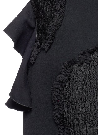 Detail View - Click To Enlarge - PROENZA SCHOULER - Fil coupé cutout cold shoulder ruffle crepe dress