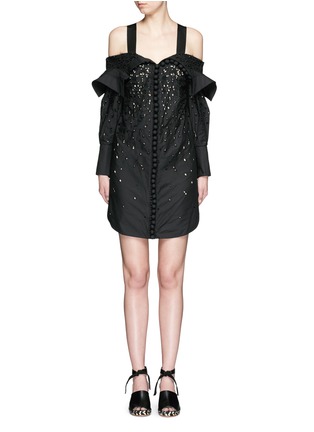 Main View - Click To Enlarge - PROENZA SCHOULER - Floral embroidery cutwork poplin dress