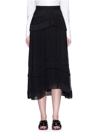 Main View - Click To Enlarge - PROENZA SCHOULER - Ruffle fil coupé midi skirt