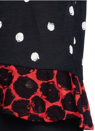 Detail View - Click To Enlarge - PROENZA SCHOULER - Dot print tissue jersey T-shirt