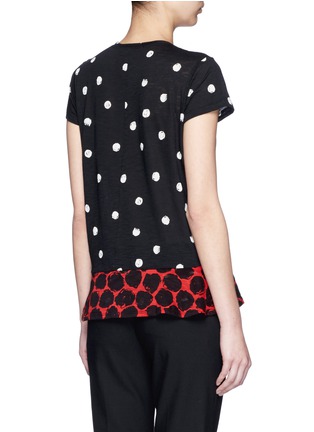 Back View - Click To Enlarge - PROENZA SCHOULER - Dot print tissue jersey T-shirt