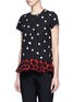 Front View - Click To Enlarge - PROENZA SCHOULER - Dot print tissue jersey T-shirt