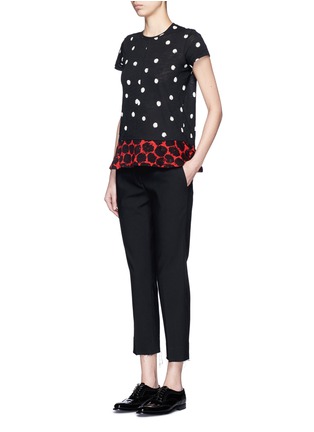 Figure View - Click To Enlarge - PROENZA SCHOULER - Dot print tissue jersey T-shirt