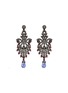 Main View - Click To Enlarge - AISHWARYA - Diamond pavé ruby tanzanite drop earrings
