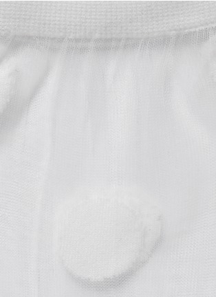 Detail View - Click To Enlarge - HANSEL FROM BASEL - Large polka dot sheer crew socks