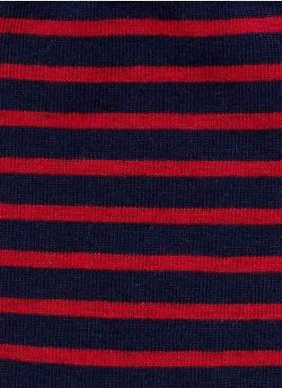 Detail View - Click To Enlarge - HANSEL FROM BASEL - Nautical stripe crew socks