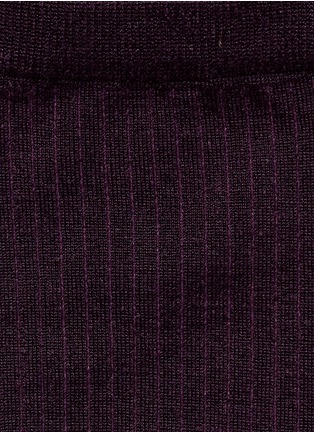 Detail View - Click To Enlarge - HANSEL FROM BASEL - Silk blend rib knit crew socks