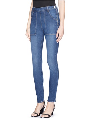 Front View - Click To Enlarge - FRAME - 'Le Skinny de Françoise' patchwork pocket skinny jeans
