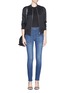 Figure View - Click To Enlarge - FRAME - 'Le Skinny de Françoise' patchwork pocket skinny jeans