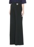 Front View - Click To Enlarge - STELLA MCCARTNEY - Metal button wide leg wool pants