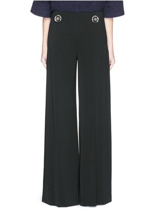 Main View - Click To Enlarge - STELLA MCCARTNEY - Metal button wide leg wool pants