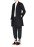 Figure View - Click To Enlarge - STELLA MCCARTNEY - Stand collar wool Melton coat