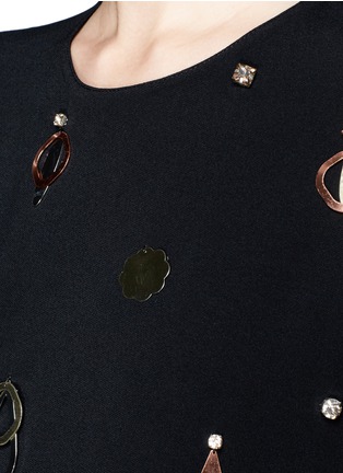Detail View - Click To Enlarge - STELLA MCCARTNEY - Strass metal embellishment stretch cady top