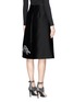 Back View - Click To Enlarge - STELLA MCCARTNEY - Tiger embroidery duchesse A-line skirt