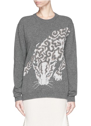 Main View - Click To Enlarge - STELLA MCCARTNEY - Tiger intarsia virgin wool sweater