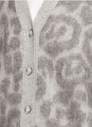Detail View - Click To Enlarge - STELLA MCCARTNEY - Leopard sustainable mohair-wool oversized cardigan