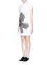 Front View - Click To Enlarge - STELLA MCCARTNEY - 'Deborah' bow embroidery cady dress