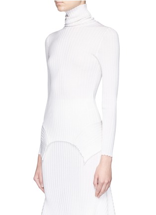 Front View - Click To Enlarge - STELLA MCCARTNEY - Asymmetric hem turtleneck sweater