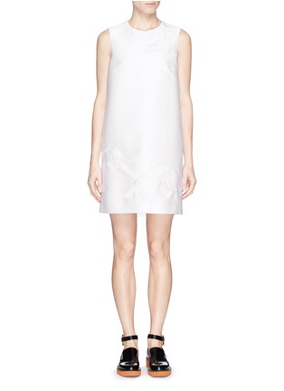Main View - Click To Enlarge - STELLA MCCARTNEY - Tiger embroidery Duchess satin dress