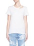 Main View - Click To Enlarge - STELLA MCCARTNEY - 'Falabella' chain cutout neck organic cotton T-shirt