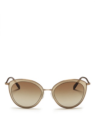Main View - Click To Enlarge - OLIVER PEOPLES - 'Gwynne' acetate inlay cat eye sunglasses