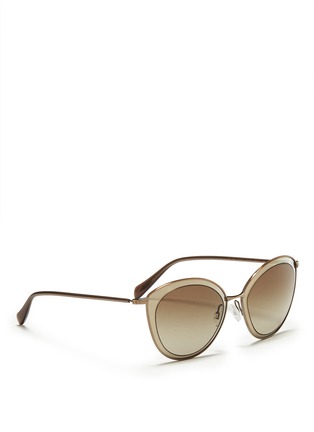 Figure View - Click To Enlarge - OLIVER PEOPLES - 'Gwynne' acetate inlay cat eye sunglasses