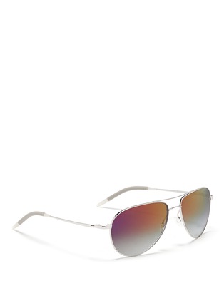 Figure View - Click To Enlarge - OLIVER PEOPLES - 'Benedict' photochromic lens aviator sunglasses