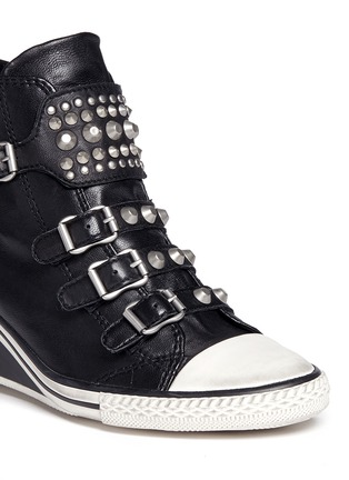 Detail View - Click To Enlarge - ASH - Gwen studded wedge sneakers