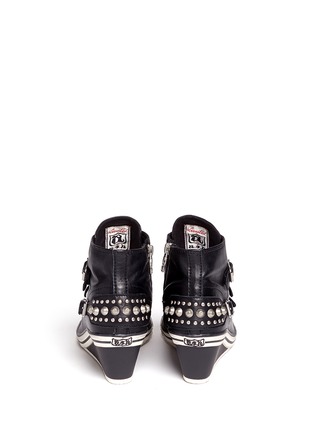 Back View - Click To Enlarge - ASH - Gwen studded wedge sneakers